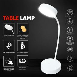 Rechargeable Study Lamp With 3 LED Color Mode Touch Dimmable Brightmess Study Study Lamp-image-21