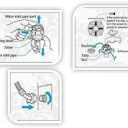 besto ree 5 Meter Front load /Top load Washing Machine Inlet Pipe Two Type Tap Adapters Washing Machine Inlet Hose image 5