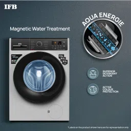 ifb 6.5 kg with Steam Wash, Aqua Energie, Anti-Allergen Fully Automatic Front Load with In-built Heater Silver image 3