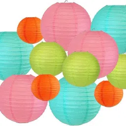 Rice Paper Ball Lamp Round Hanging Ball Paper Hanging Lantern Paper Lamp Multicolor Paper Hanging Lantern-picture-5