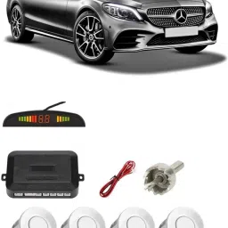 AB368 Silver Car Reverse Parking Sensor with LED Display 4 Sensor A368 Parking Sensor-image-8