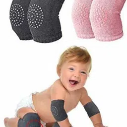 Breathable Comfortable Knee Cap for Kids (2 Pair) Multicolor Baby Knee Pads-image-16