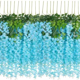 Laddu Gopal 12 Pcs 42 Inches Wisteria Artificial Hanging Blue Westeria Artificial Flower-image-21