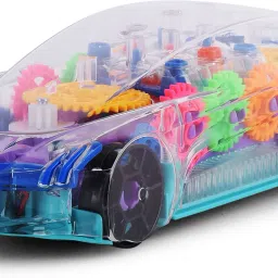 3D Car With 360° Rotate Transparent Electronic Car WIth Light & Music For Kids-image-71
