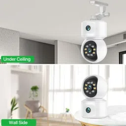 favone dual camera 3mp Full hd WiFi ptz Bulb Camera with Smart Human Motion Tracking Security Camera image 5