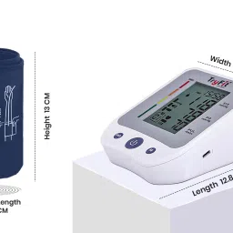 TryFit TFBP03H-Hike Blood Pressure Monitor,Fully Automatic Type-C & Battery Powered BP Machine with Large LCD, Dual User Memory, Hypertension Indicator Bp Monitor image 2