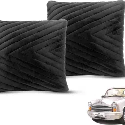 Black Velvet Car Pillow Cushion for Universal For Car-image-68