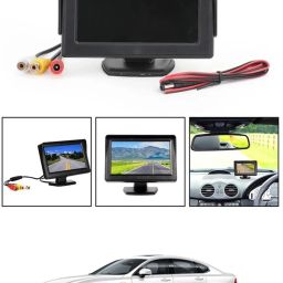 12V/4.3 inch High resolution Color TFT LCD Car Monitor For All Cars Black LCD Black LCD-image-29