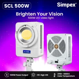Simpex SCL 500W Bi Colour Continuous LED Light With Bowens Mount For Photography. 25800 lx Camera LED Light image 2