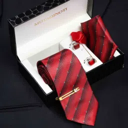 MUTAQINOTI Silk Cufflink & Tie Pin Set-image-32