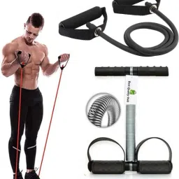 Tummy Trimmer And Toning Tube Resistance Tube for Men and Women Ab Exerciser-12