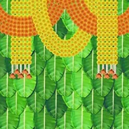 Marigold Backdrop Background Decorative size 5ft Hight & 8ft Width Curtain Fabric-image-10