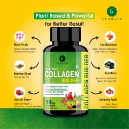 g glowsik PLANT BASED COLLAGEN BUILDER FOR SKIN GLOW ,HAIR & BONES WITH BIOTIN & VITAMIN C image 5