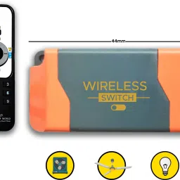 ots world Wireless Switch Controller for 2 Lights and 1 Fan, with 5 Step Fan Regulator Smart Switch image 2