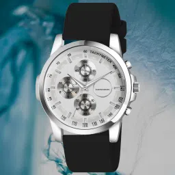 Simple yet fashionable timepieces for men with great taste Analog Watch - For Men Lightweight men’s watch featuring a black silicone strap and silver dial-picture-22