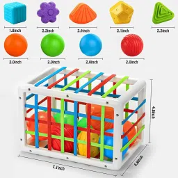 himanshu tex Shape Sorter Baby Blocks Colorful Textured Balls Sorting Games image 4