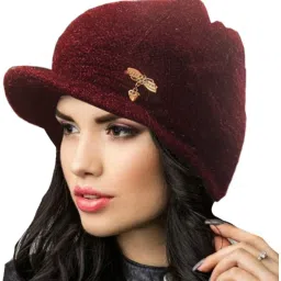 Self Design, Solid, Woven Beanie-picture-4