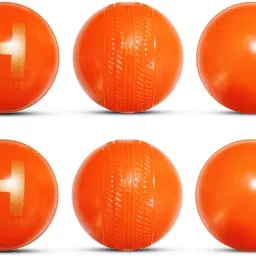 Orange Non Toxic Plastic Cricket Ball (80 Gm Per Ball) Netball - Size: 4-18
