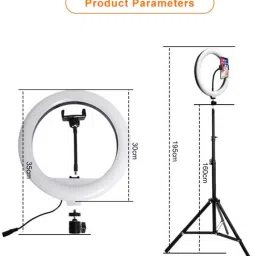 OneXsale 18-inch LED Ring Light Selfie Light Ring with Tripod Stand and Phone Holder Monopod-20