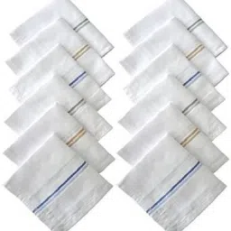 hurrio Boy 100% cotton premium handkerchief for mens and boys ["White"] Handkerchief ["White"] Handkerchief-image-3
