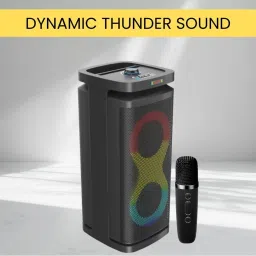 GUGGU A1 Bluetooth (PORTABLE PARTY SPEAKER) Wireless With Karaoke Mic & RGB LightsH88 40 W Bluetooth Tower Speaker-image-45
