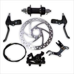 Front Bicycle Disc Brake Set, Disc Brake Kit, Set of 7 Items, Caliper 140-160mm Bicycle Brake Disk-11