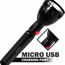 Long Range Torch 2X Power Low / High Beam Mode Lithium Battery Cell Metal Body Torch-2