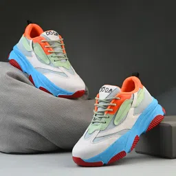 doda Colorblock Flat Sneakers with Ultra Soft Cushion Lace-Up All-Day Comfort Shoes| Running Shoes For Women-picture-49
