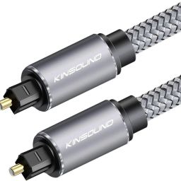 Kinsound Fiber Optical Cable 3 m Digital Dolby Audio Fiber Gold-Plated Toslink Male To Male Optical Cable-24