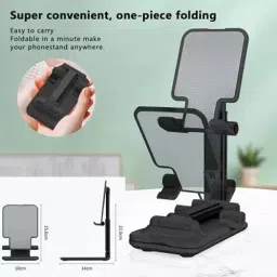 WHISTLE9 FOLD Mobile Stand Holder-[2020 Updated] Adjustable Cell Phone Stand, Foldable Portable Desktop Table Stand Phone Holder,Angle Height Adjustable Phone Stand Holder for Desk Tablet Stand, Fully Foldable | Angle Height Adjustable | Tab & Phone Holder Stand for Desk, Cradle, Dock, Desktop Tablet Stand Compatible with Smartphones & Tablets Mobile Holder image 3