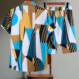 Men Night Suit Set Multicolor Printed-image-59