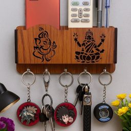 Home Interior Decor Wall Hanging Wood Key Holder-image-32