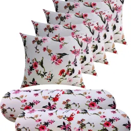 Microfibre Floral Bolster Pack of 7-image-91