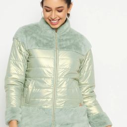 Women Solid Bomber Jacket-image-65