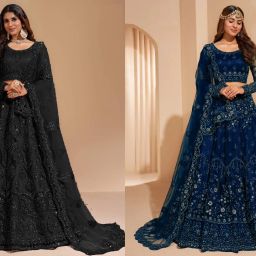 Embroidered, Embellished Semi Stitched Lehenga Choli-image-47