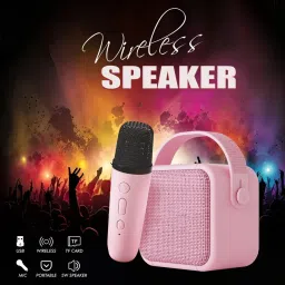 arteco M17K Portable Bluetooth Speaker with Wireless Mic With USB, AUX and TF Card Port image 2