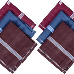 Heart Home Men's HAndkerchiefs, 100% Pure Cotton, Pocket Square Hankies, Classic Plaid Pattern Perfect For Gift, Set of 6 (Dark color) ["Dark color"] Handkerchief-image-30