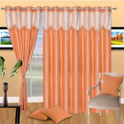 152 cm (5 ft) Polyester Semi Transparent Window Curtain (Pack Of 3)-image-56