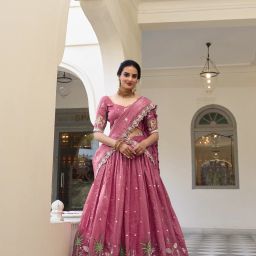 Embroidered Semi Stitched Lehenga Choli-image-39