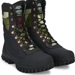 Men's Black Leather Tactical Combat Ring print NCC/Army/Military Boot Boots For Men-picture-10