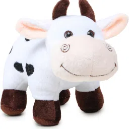 Plush Adorable Standing Cow with Smiling Face Stuffed Doll Toy for Kids - 20 cm-image-72
