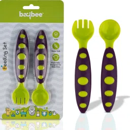 Ultra Soft Baby Spoon Set for Baby Feeding, Baby Feeding Spoon & Fork Set - BPA free silicone-14