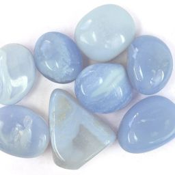100% Natural Blue Lace AgateCrystal Tumble Stone 50gm Polished Asymmetrical Crystal Stone-image-86