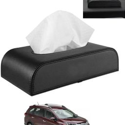 Black Tissue Holder Leatherite/Include Tissue/Save Space For Home/Car/Office-38 Vehicle Tissue Dispenser-image-39