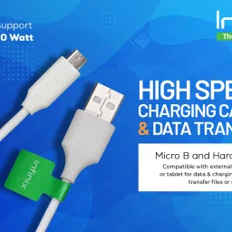 Infinix Micro USB Cable 2 A 1 m , 20 Watt , Model No. 5020XA image 3