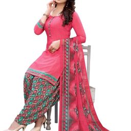 Unstitched Crepe Salwar Suit Material Printed-image-63