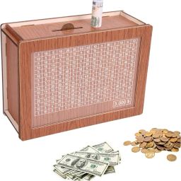 Secure Wooden Coin Bank for Easy Daily Money Savings Coin Bank-97