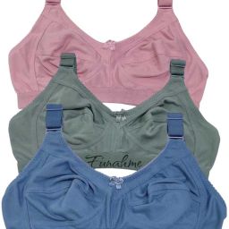 Pack of 3 Women Full Coverage Non Padded Bra-image-4