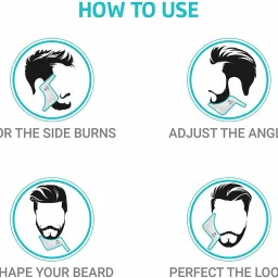 nispruhay Styling Shaping Template Beard Comb Tool Symmetry Trimming Shaper Stencil,Shaving Company Beard Shaper ToolPack Of 1 image 4