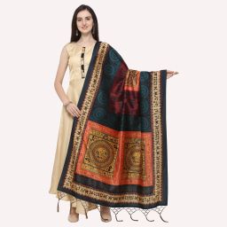 Pure Silk Printed, Self Design, Solid, Woven Multicolor Women Dupatta-image-51